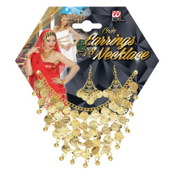 Náhrdelník a náušnice s orientálnymi mincami